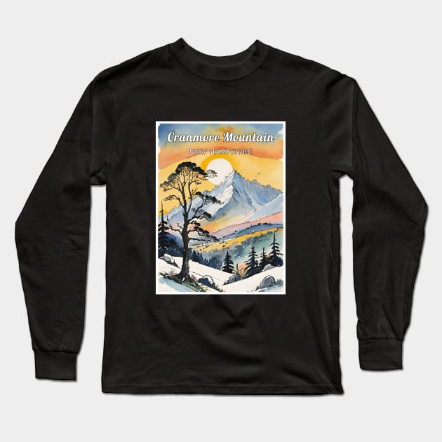 Cranmore Mountain ski New Hampshire Long Sleeve T-Shirt by UbunTo